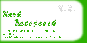 mark matejcsik business card